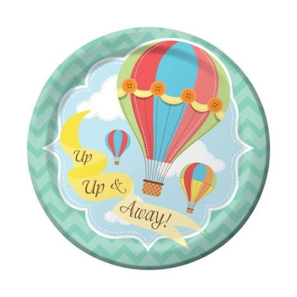 Creative Converting Up & Away Party-tallrikar (paket med 8) One Size Multicoloured One Size