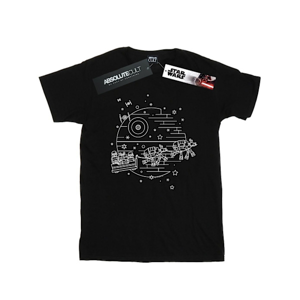 Star Wars Death Star Sleigh T-shirt för män, S, svart Black S