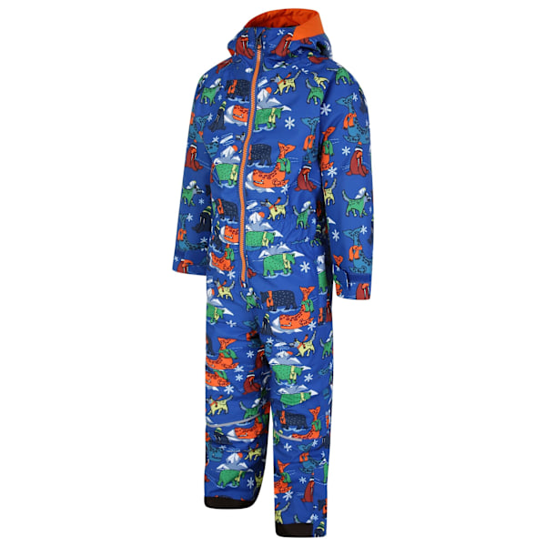 Regatta Barn/Barn Snowplay Arctic Animals Snowsuit 7-8 År Blue 7-8 Years