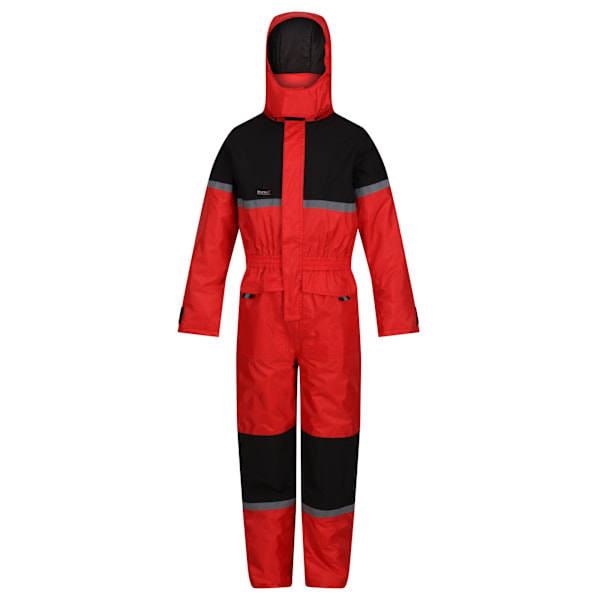 Regatta Barn/Barn Rancher Färgblock Vattentät Overall Classic Red/Black 7-8 Years