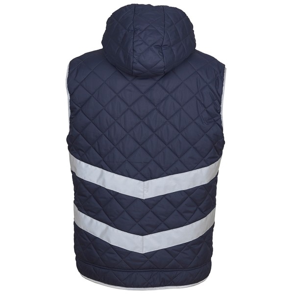 Yoko Dam/Dam Kensington Hi-Vis Hooded Gilet XL Marinblå Navy XL