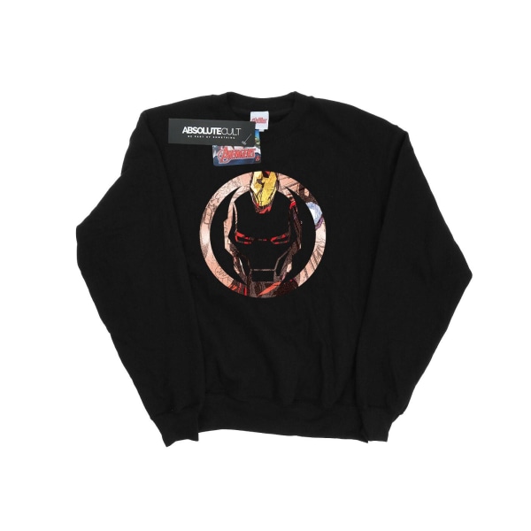 Marvel Boys Iron Man Montage Symbol Sweatshirt 9-11 år Svart Black 9-11 Years