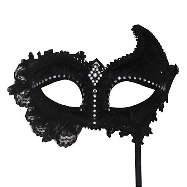 Bristol Novelty Unisex Vuxen Spetsmask På Sticka En Storlek Svart Black One Size