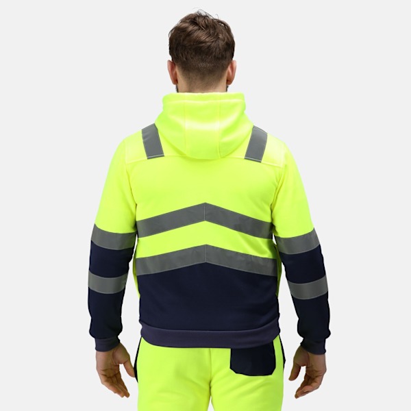 Regatta Pro Hi-Vis Full Zip Jacka M Gul/Marinblå Yellow/Navy M