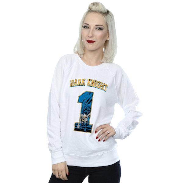 DC Comics Dam/Kvinnor Batman Fotboll Mörka Riddaren Sweatshirt White L