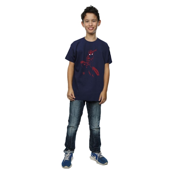 Marvel Boys Spider-Man Shadow T-shirt 12-13 år Marinblå Deep Navy 12-13 Years