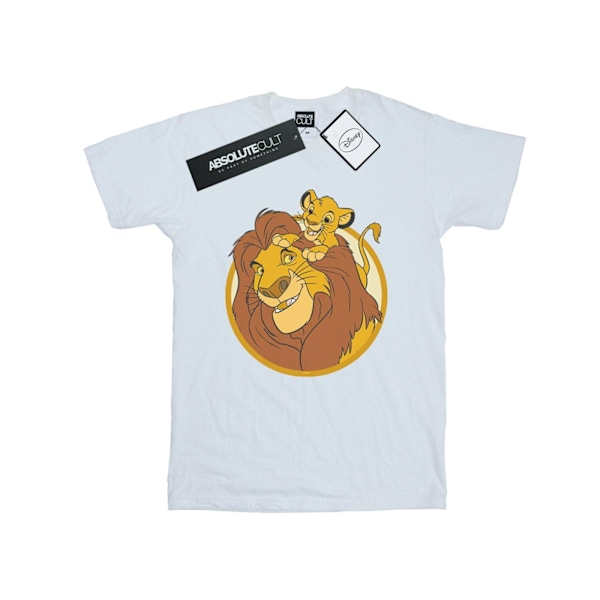 Disney Dam/Damer The Lion King Mufasa Och Simba Bomull Boyf White XL