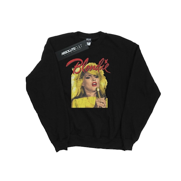 Blondie Dam/Kvinnor Sjunger Med Mic Sweatshirt XXL Svart Black XXL