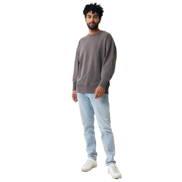 Iqoniq Unisex Vuxen Kruger Återvunnen Bomull Rund Hals Avslappnad Passform Anthracite XS