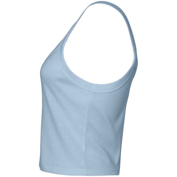 Bella + Canvas Dam/Dam Micro-Rib Spaghetti Strap Tank Top Solid Baby Blue 10 UK - 12 UK