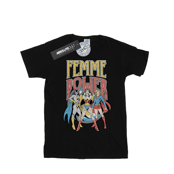 DC Comics Girls Femme Power Bomull T-shirt 7-8 år Svart Black 7-8 Years