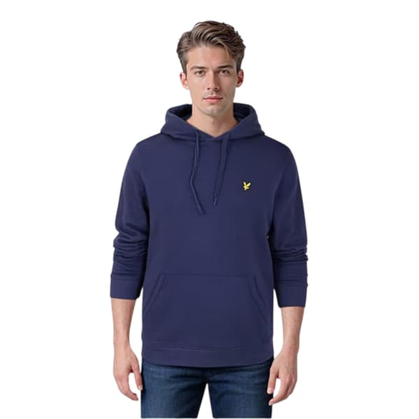Lyle & Scott Herrbroderad Logohuvtröja L Marinblå Navy L