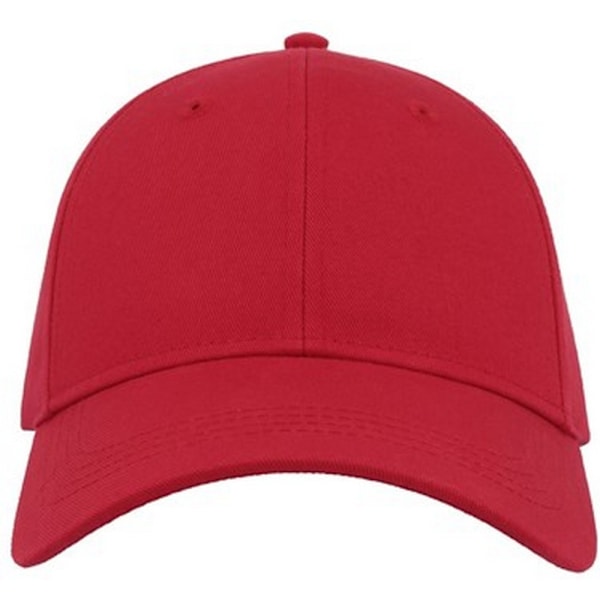 Atlantis Unisex Vuxen Böjd Twill Baseballkeps One Size Röd Red One Size