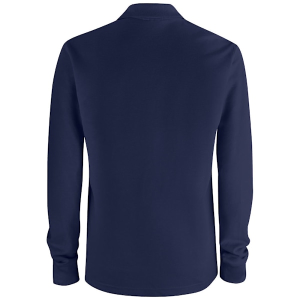 Clique Unisex Vuxen Enfärgad Långärmad Poloshirt M Mörkblå Dark Navy M