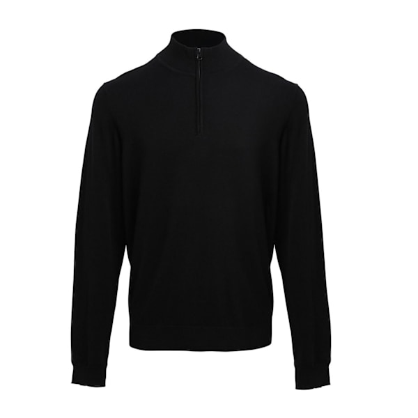 Premier Herr Zip Neck Sweatshirt 3XL Svart Black 3XL