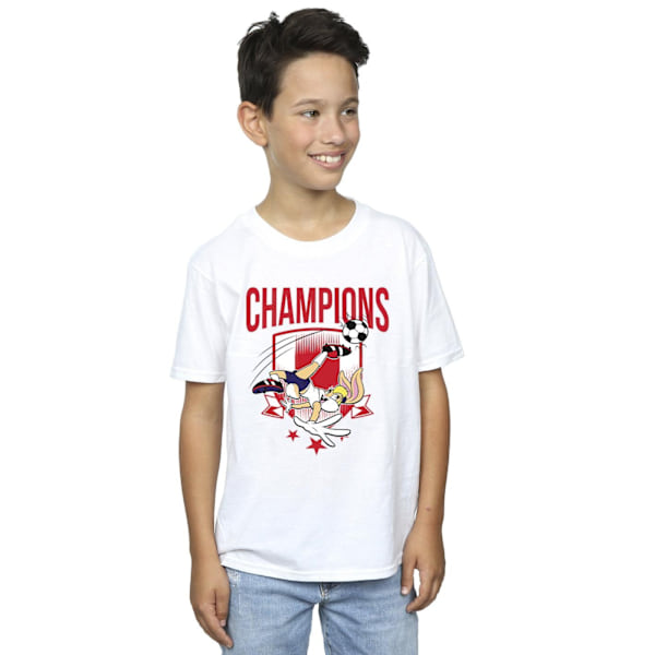 Looney Tunes Boys Lola Football Champions T-Shirt 7-8 år Vit White 7-8 Years