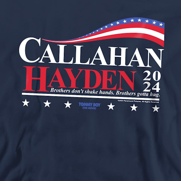 Tommy Boy Unisex Vuxen Callahan Och Hayden För President 2024 S Navy XL