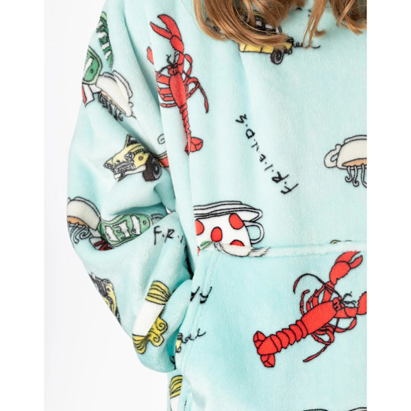 Friends Barn Hoodiefilt i Överstorlek för Barn/Barn, Blå, One Size Blue One Size