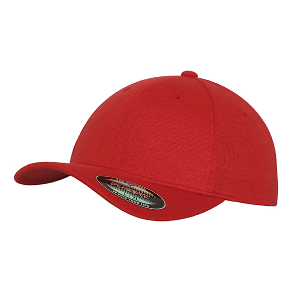 Yupoong herr Flexfit dubbel jersey keps LXL röd Red LXL