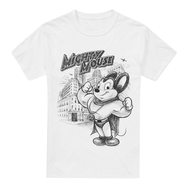 Mighty Mouse Herr Protect & Serve T-Shirt 4XL Vit White 4XL