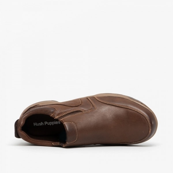 Hush Puppies herr Jasper Slip On läderskor 10 UK brun Brown 10 UK