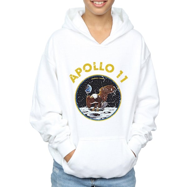 NASA Boys Classic Apollo 11 Hoodie 7-8 år Vit White 7-8 Years