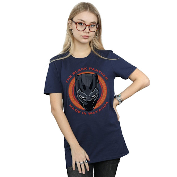 Marvel Womens/Ladies Black Panther Made in Wakanda Röd Bomull B Navy Blue 3XL