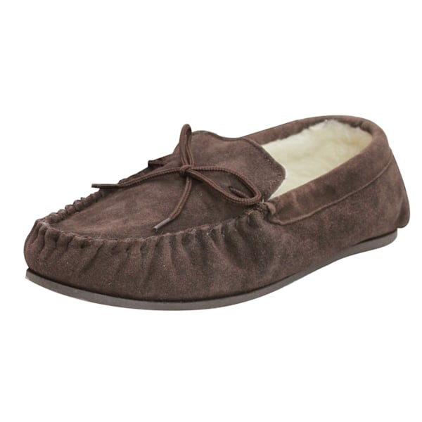 Eastern Counties Leather Unisex Yllebland Hårdsula Mokasiner Chocolate 3 UK