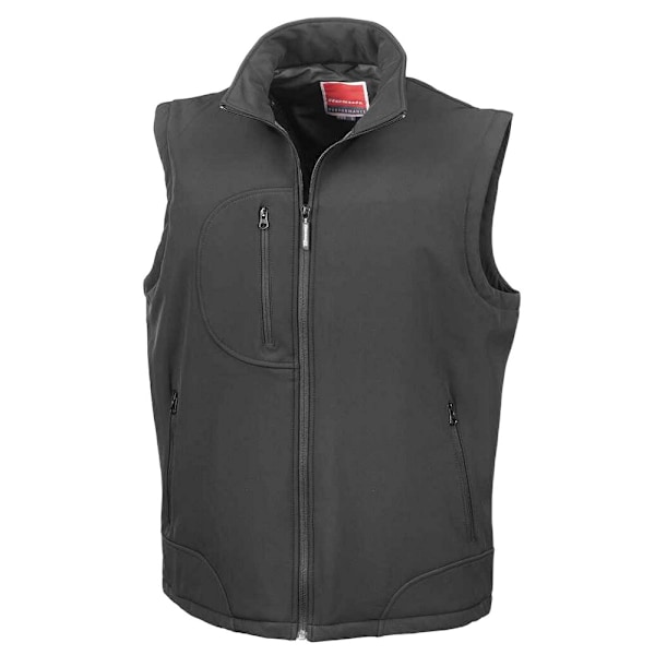 Result Herr Soft Shell Bodywarmer M Svart/Svart Black/Black M