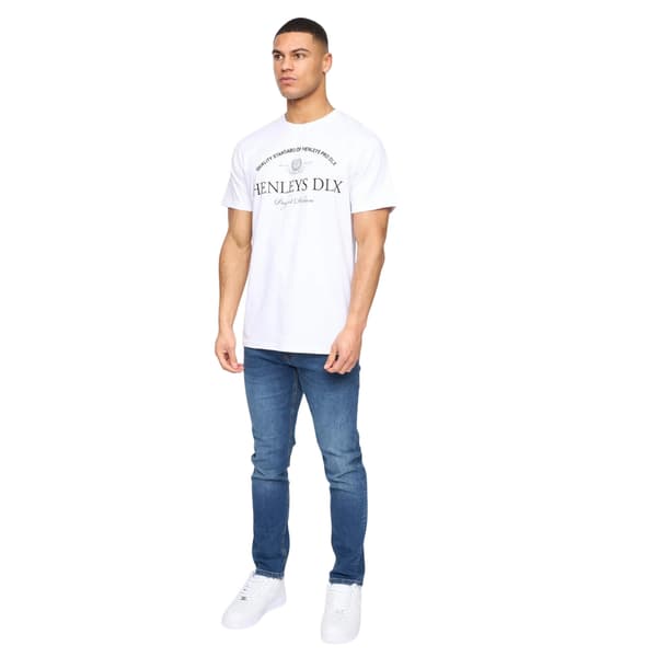 Henleys Herr Henclose Bomulls T-shirt L Vit White L