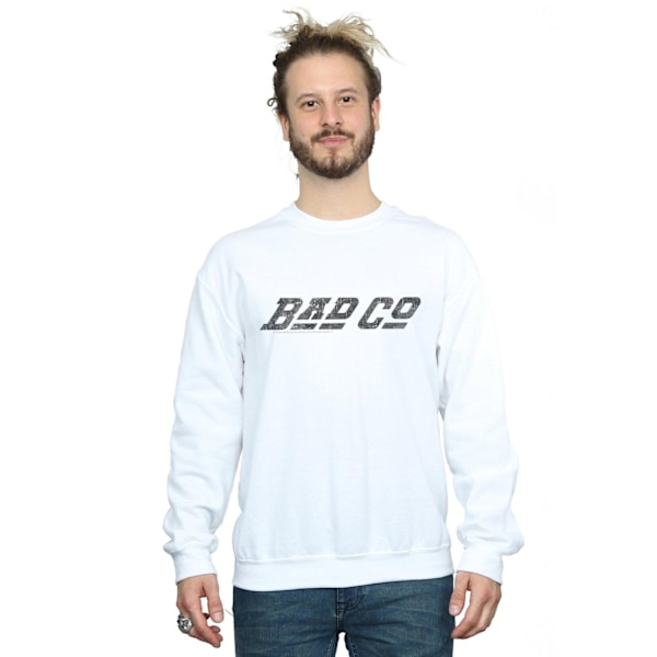 Bad Company Herr Straight Logo Sweatshirt S Vit White S