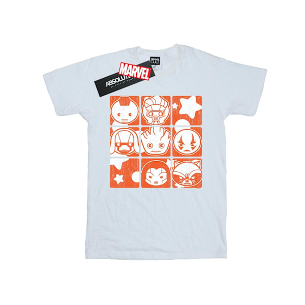 Marvel Boys Kawaii Guardians Of The Galaxy Retro T-Shirt 12-13 White 12-13 Years