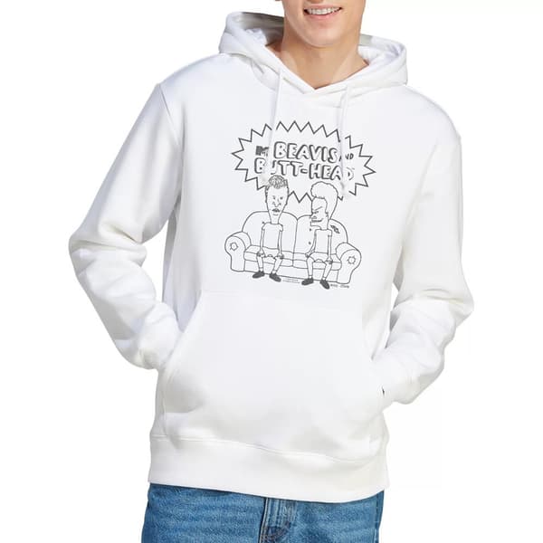 Beavis & Butthead Herrar Soffa Logotyp Huvtröja M Vit White M