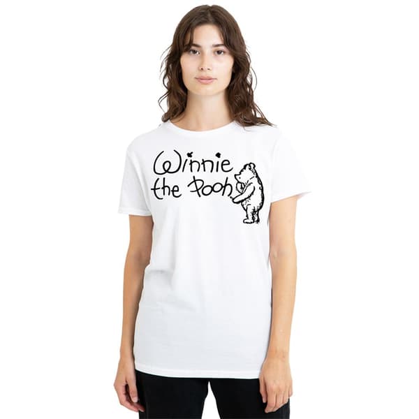 Winnie the Pooh Dam Klassisk Logotyp T-shirt S Vit White S