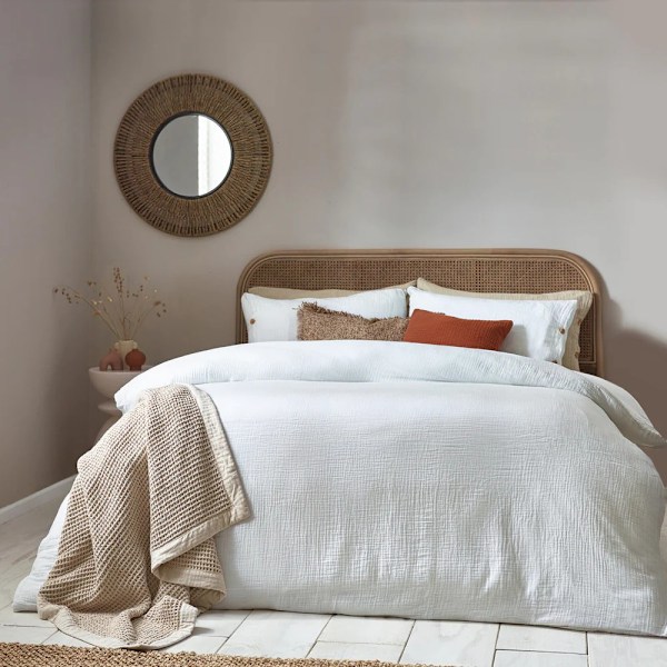 Yard Lark Muslin Bomullstäcke Set Enkelsäng Vit White Single