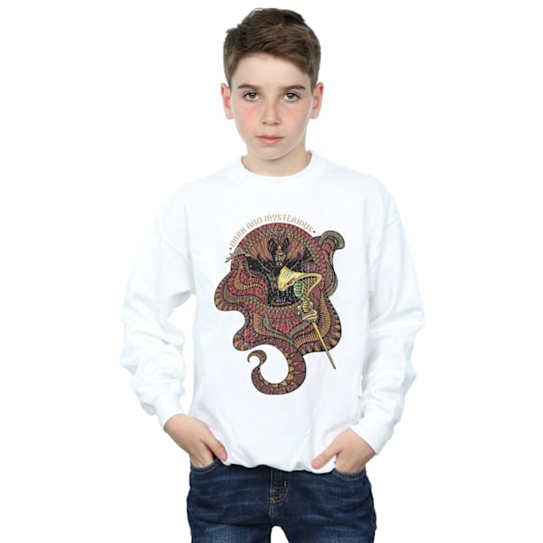 Disney Pojkar Aladdin Film Jafar Mörk och Mystisk Sweatshirt White 7-8 Years
