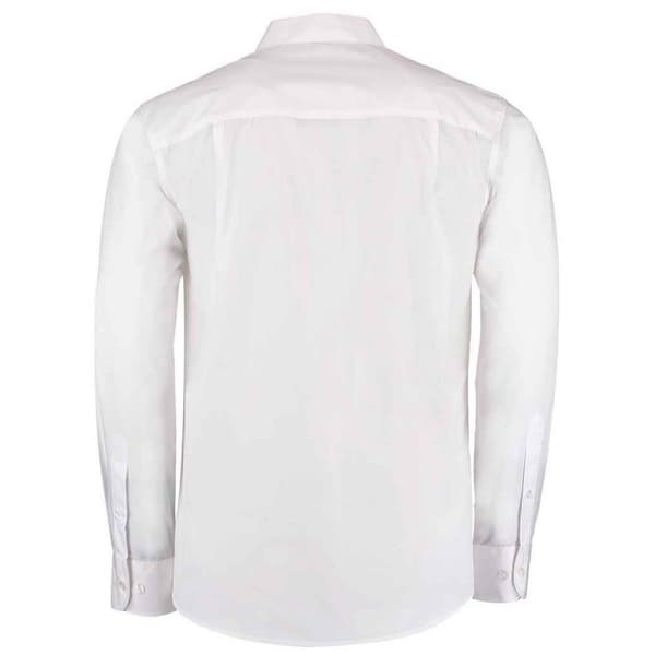 Kustom Kit Herr Mandarin Krage Långärmad Skjorta S Vit White S