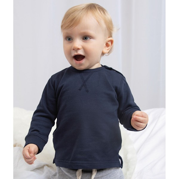 Babybugz Baby Unisex Bomull Rik Sweatshirt 12-18 Månader Nautic Nautical Navy 12-18 Months