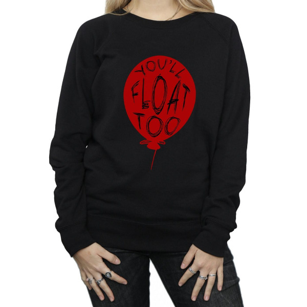 It Womens/Ladies Pennywise You´ll Float Too Sweatshirt XL Svart Black XL