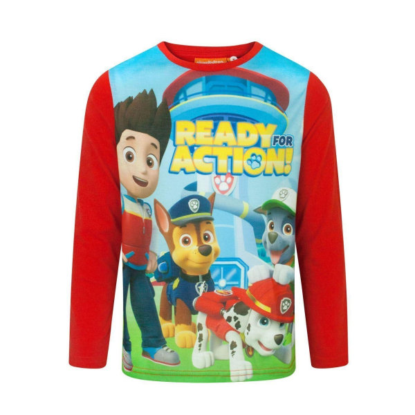 Paw Patrol Boys Ready For Action Långärmad T-shirt 5 Years R Red 5 Years