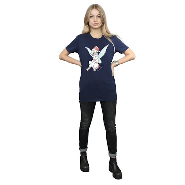 Disney Dam/Damer Tinkerbell Julfe Jultomte Bomull Pojkvän Navy Blue XL