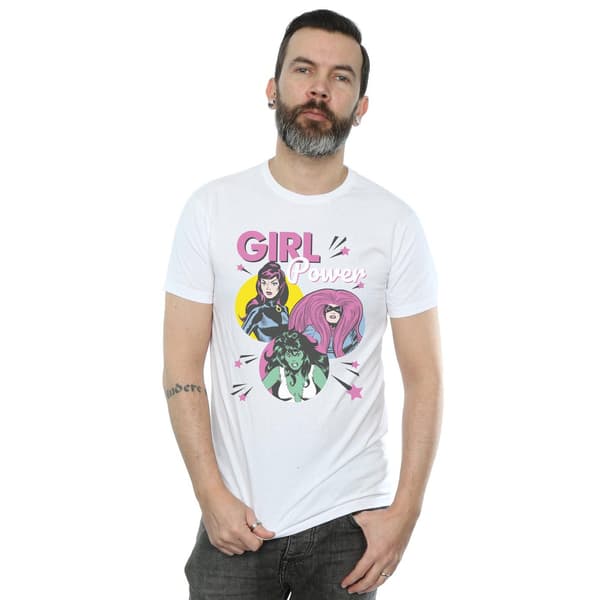 Marvel Comics Herr Girl Power T-shirt M Vit White M