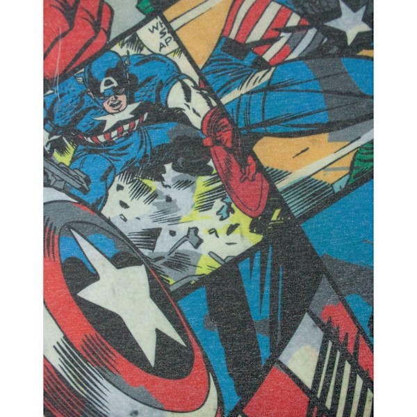 Captain America Comic Sublimation T-shirt för män S Multicoloured Multicoloured S