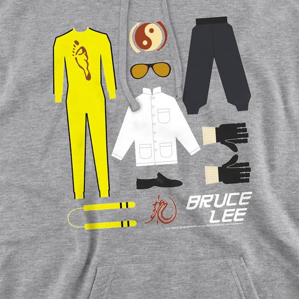Bruce Lee Unisex vuxen presentförpackning melerad huvtröja M atletisk Athletic M