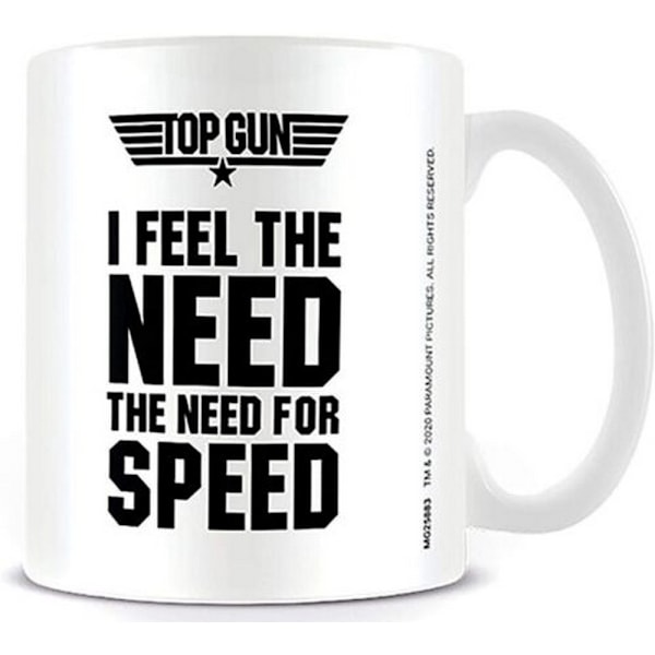 Top Gun The Need For Speed Mug En Storlek Vit/Svart White/Black One Size