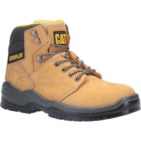 Caterpillar Mens Striver Lace Up Injected Leather Safety Boot 7 Honey 7 UK