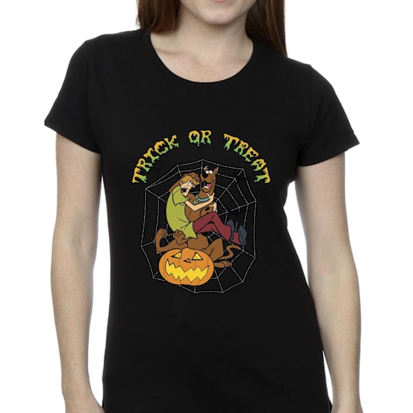 Scooby Doo Dam/Kvinnor Trick Or Treat Bomull T-Shirt S Svart Black S