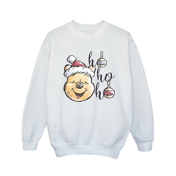 Disney Girls Winnie The Pooh Ho Ho Ho Baubles Sweatshirt 5-6 år White 5-6 Years