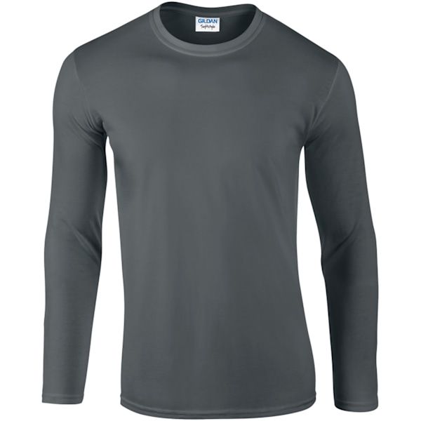 Gildan Soft Style långärmad T-shirt för män (5-pack) M Charco Charcoal M