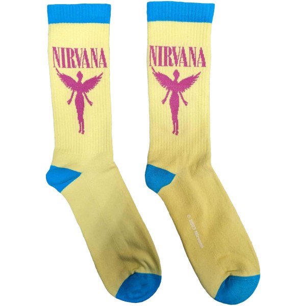 Nirvana Unisex Adult Angelic Socks 7 UK-11 UK Yellow Yellow 7 UK-11 UK